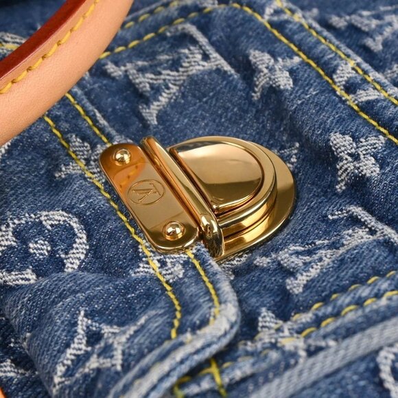 Louis Vuitton Blue Monogram Denim Neo Speedy Handbag M95019 SP0055 165762 - Picture 5 of 9